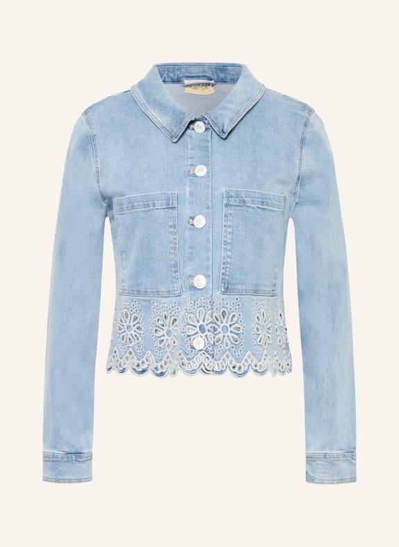 CARTOON Denim jacket with lace detailing 8619 Middle Blue Denim