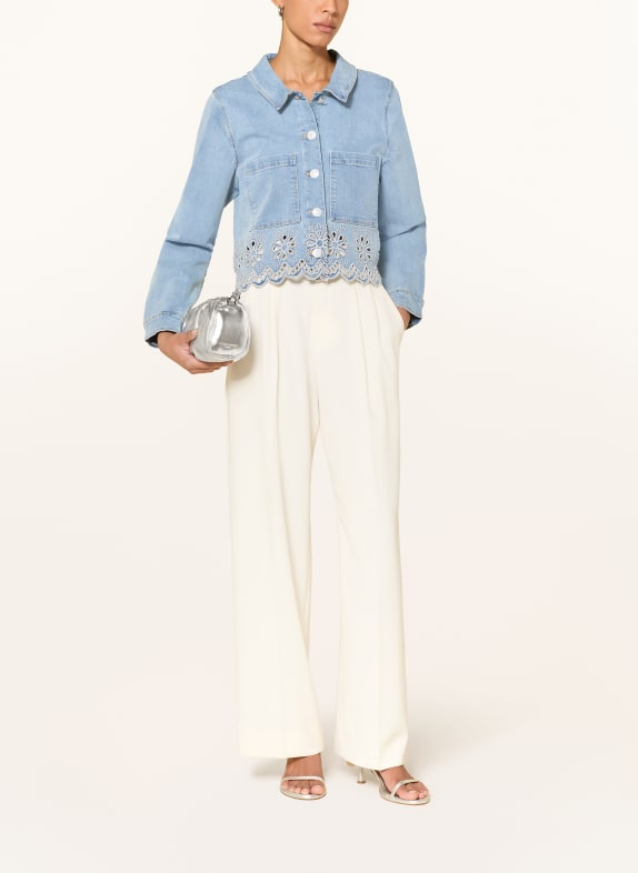 CARTOON Jeansjacke mit Lochspitze 8619 Middle Blue Denim