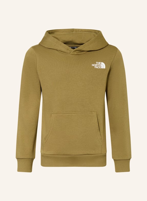 THE NORTH FACE mikina s kapucí KHAKI / BÍLÁ