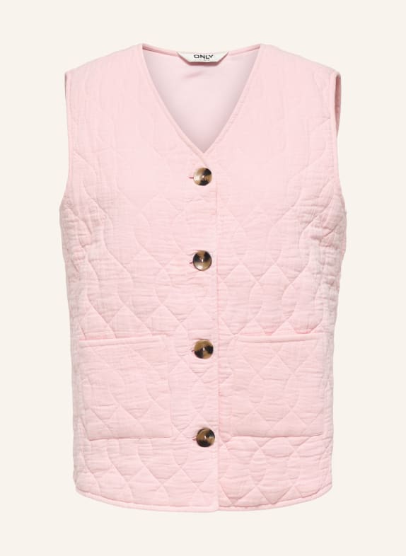 ONLY kamizelka pikowana JASNORÓŻOWY
