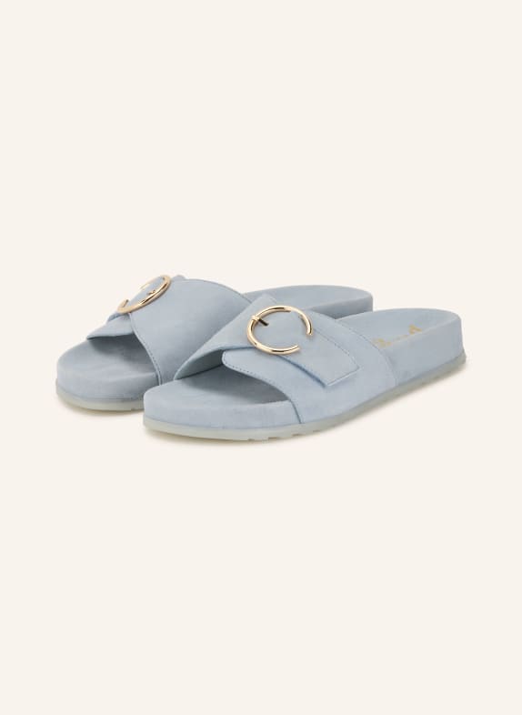 paul green Slippers LIGHT BLUE / GOLD