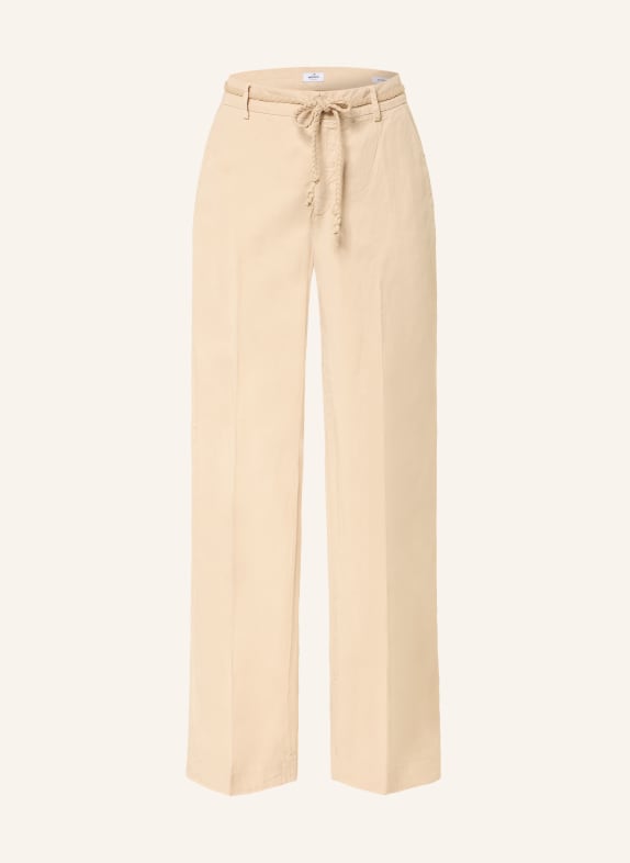 MASON'S Spodnie z marszczeniami NEW YORK BEŻOWY