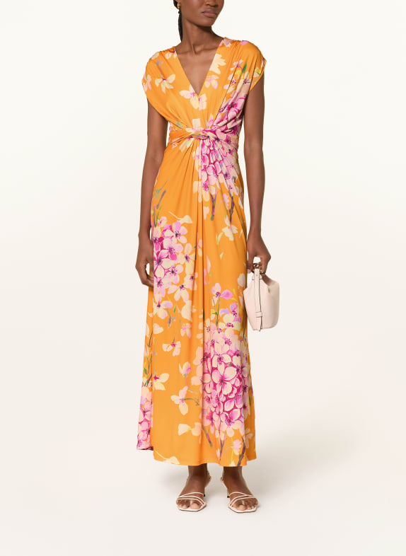 Miss Lagotte robe ORANGE / CRÈME / ROSE FUCHSIA