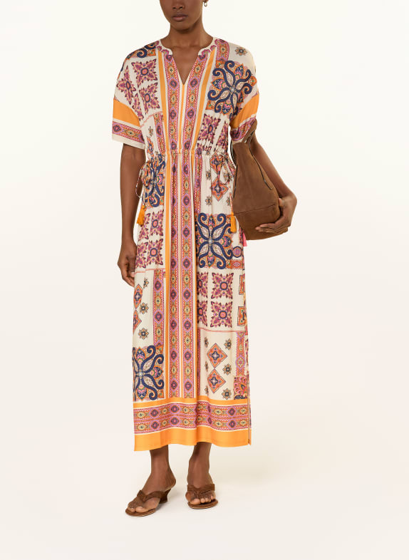 Miss Lagotte Robe CRÈME / ORANGE / BLEU FONCÉ