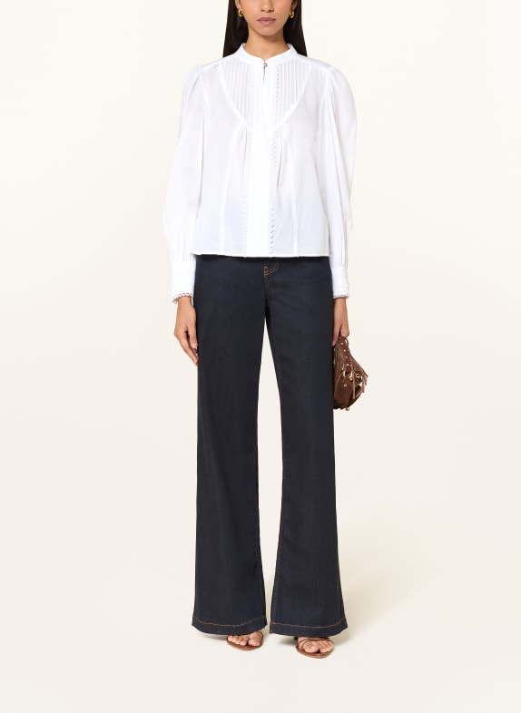 JOOP! BIONDA-blouse met kant WIT
