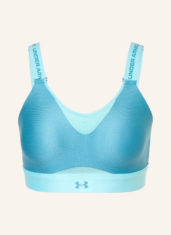 UNDER ARMOUR UA INFINITY HIGH 2.0 Sports Bra with Mesh TURQUOISE