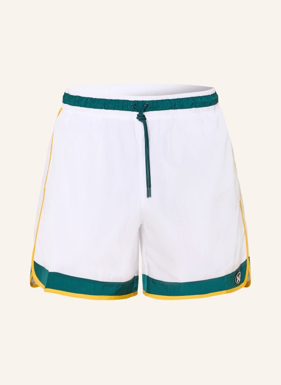 UNDER ARMOUR UA ICON Shorts WHITE / YELLOW / DARK GREEN