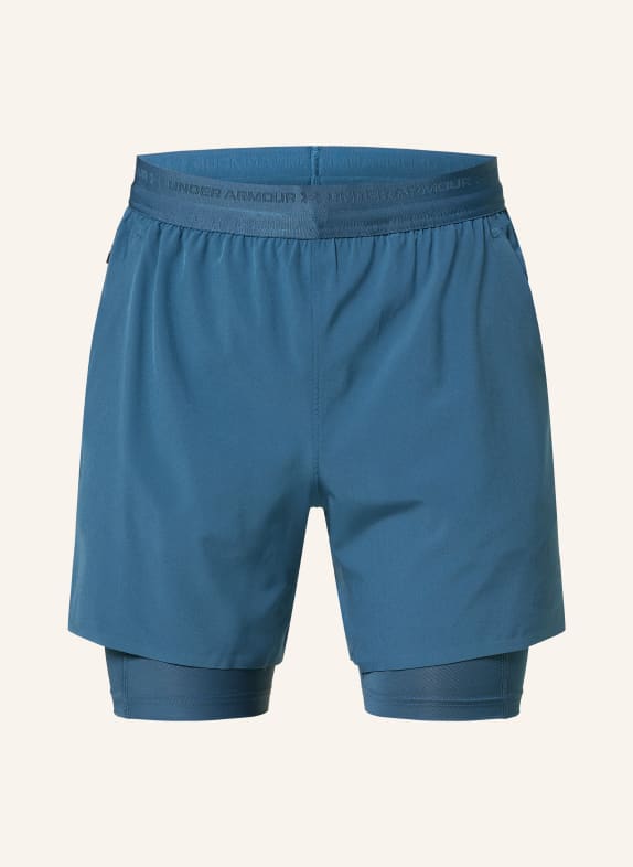 UNDER ARMOUR 2-in-1 Running Shorts UA VANISH ELITE TEAL