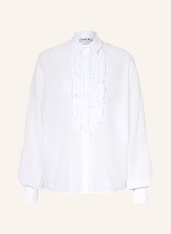 SoSUE ANTONIA Shirt Blouse with Ruffles WHITE