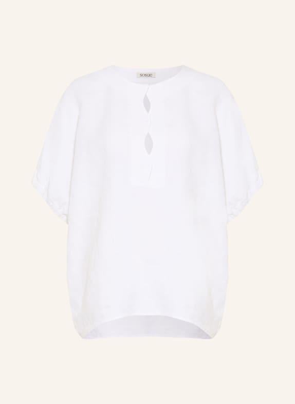 SoSUE Blusenshirt aus Leinen WEISS