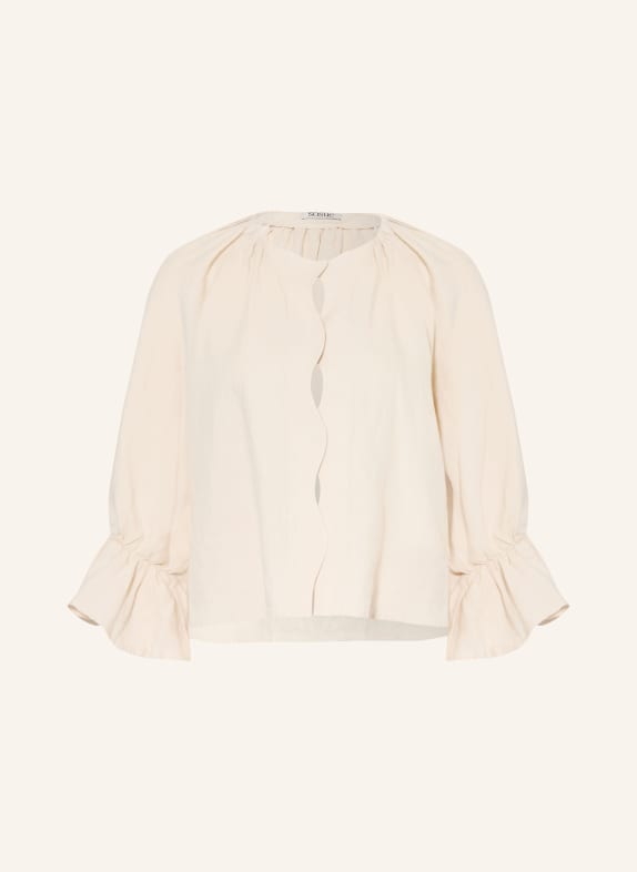 SoSUE Lněná blůza s volánky BÉŽOVÁ