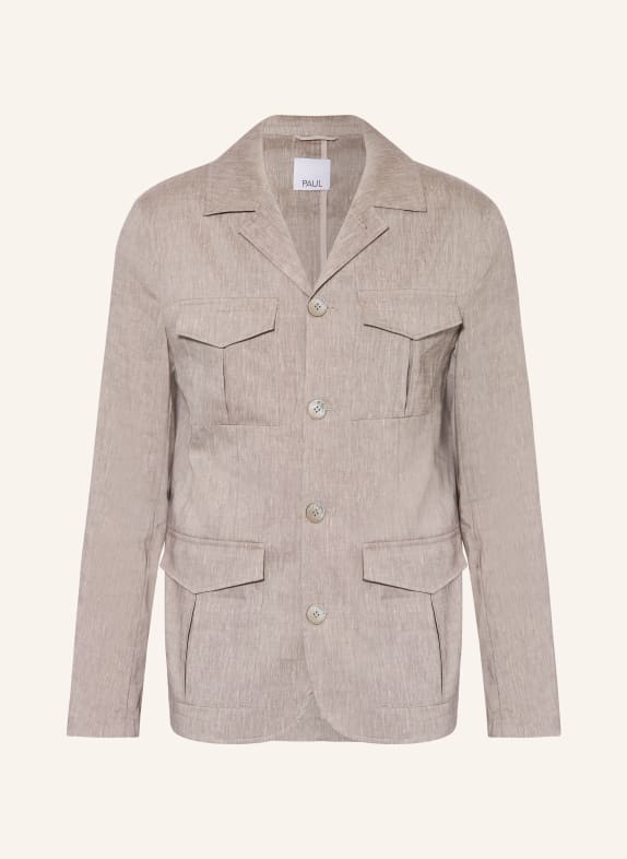PAUL Overshirt mit Leinen HELLBRAUN