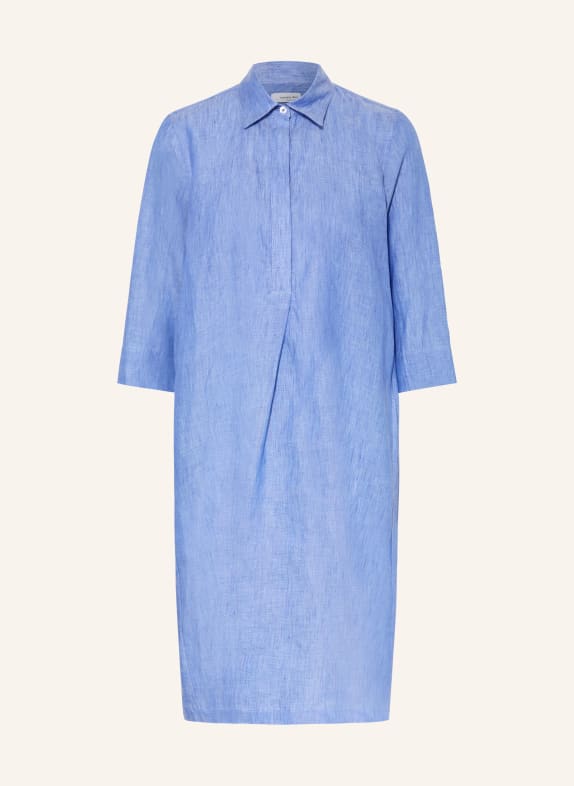 rossana diva Sukienka lniana z rękawami 3/4 JASNONIEBIESKI