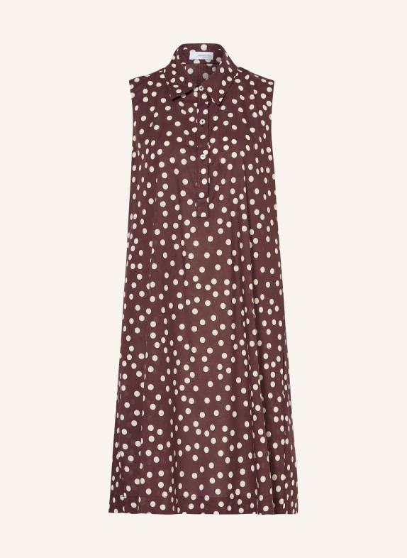 rossana diva sukienka w stylu koszuli BRĄZOWY / ECRU