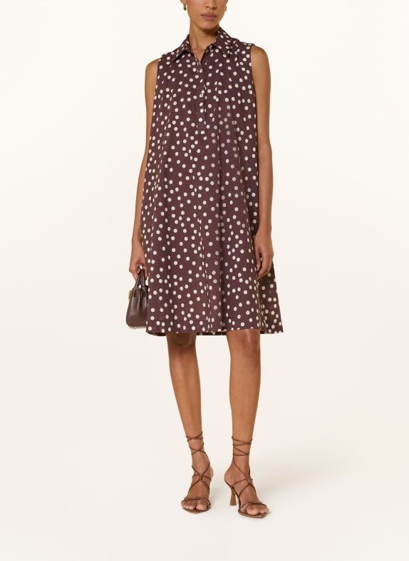 rossana diva robe chemise MARRON / ÉCRU