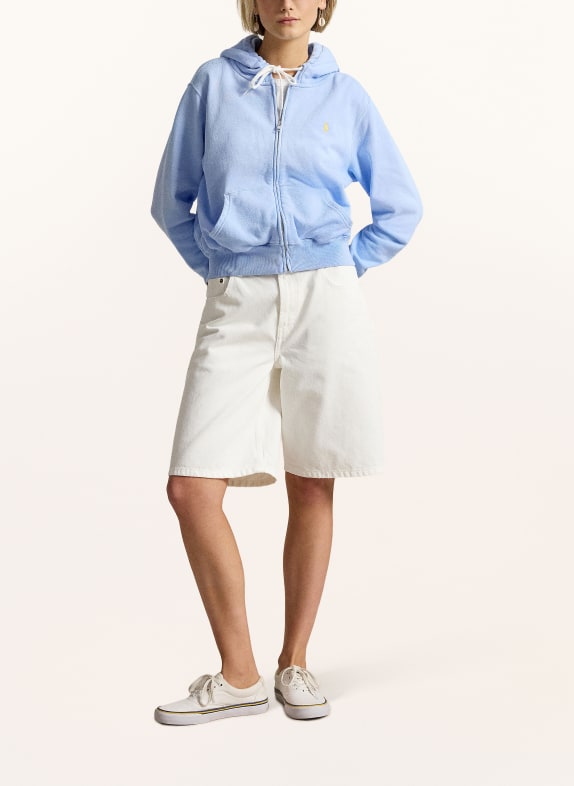 POLO RALPH LAUREN sweat à capuche BLEU CLAIR