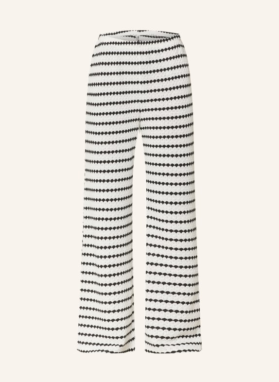 ONLY Knit pants WHITE / BLACK