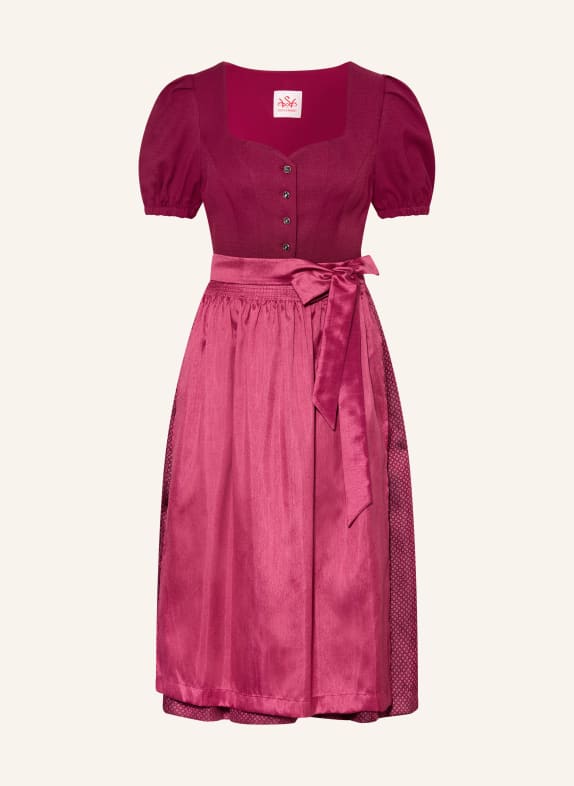 Spieth & Wensky Dirndl HALLEIN CIEMNOCZERWONY