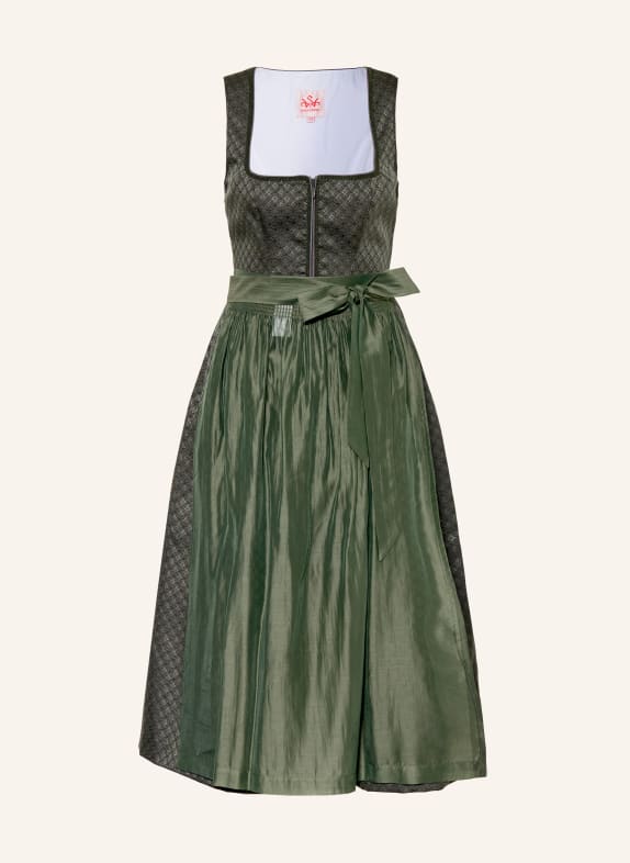 Spieth & Wensky Dirndl HEILBACH CIEMNOZIELONY / SZARY / ZIELONY