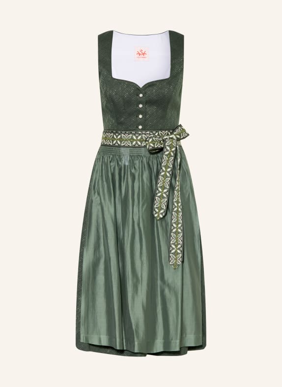 Spieth & Wensky Dirndl HEIDI CIEMNOZIELONY / JASNOZIELONY