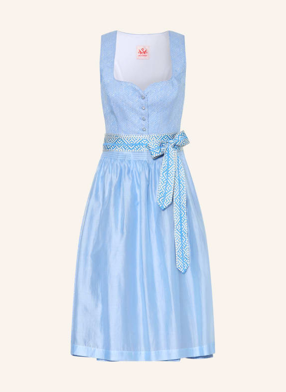 Spieth & Wensky Dirndl HEIDI NIEBIESKI / BIAŁY