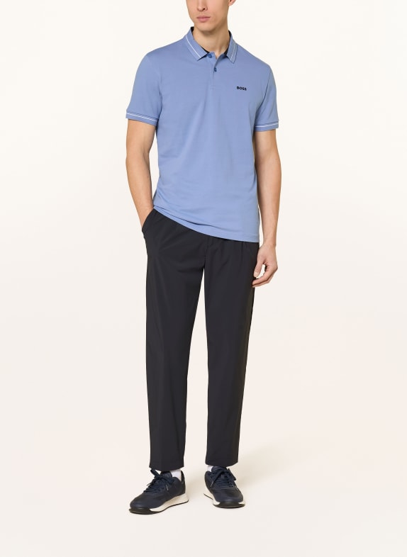 BOSS Piqué-Poloshirt MEMBER Regular Fit HELLBLAU