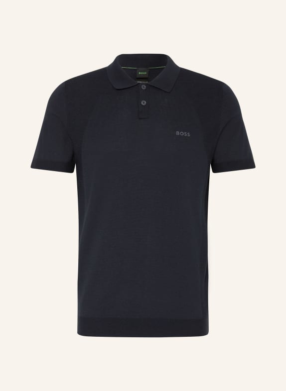 BOSS Strick-Poloshirt MOMENTUM LITE  Regular Fit DUNKELBLAU