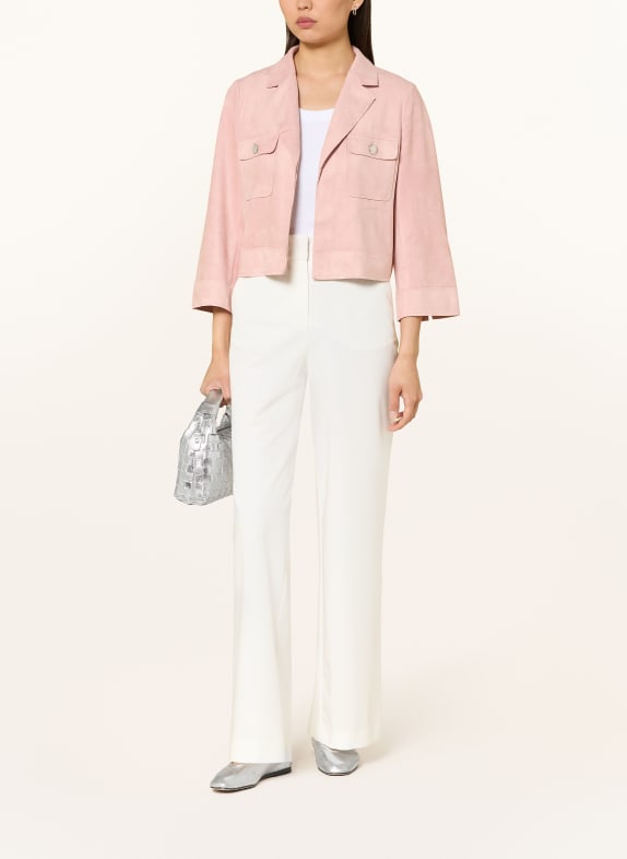 Betty Barclay Jas in leerlook met 3/4-mouwen ROSÉ