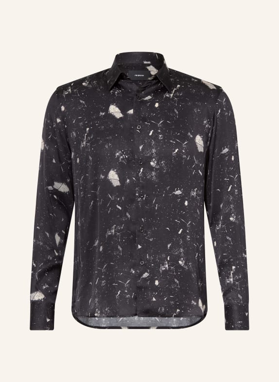 I'M BRIAN Overhemd met slanke pasvorm ZWART / CRÈME