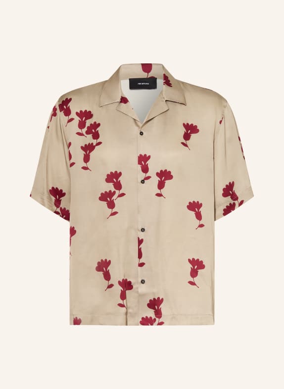 I'M BRIAN Resorthemd KHAKI / DUNKELROT