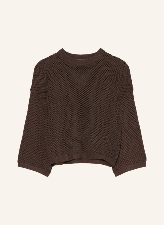 windsor. Pullover mit 3/4-Arm DUNKELBRAUN