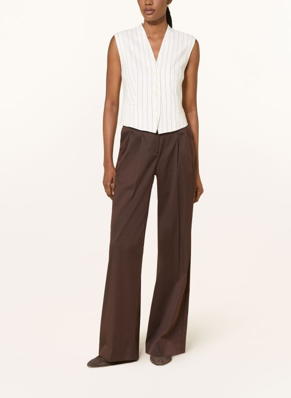 windsor. Kamizelka typu blazer z lnu KREMOWY / CZARNY