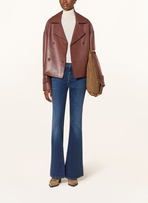 darling harbour veste en cuir BORDEAUX