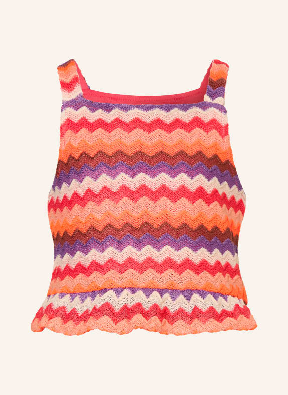 s.Oliver RED Gebreide top NEONROOD / BEIGE / PAARS