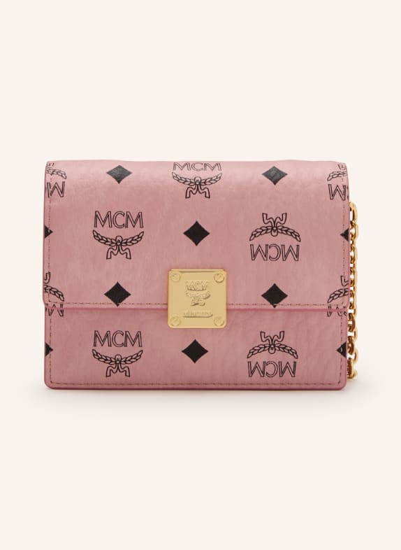 MCM Geldbörse AREN zum Umhängen HELLROSA / GOLD / SCHWARZ