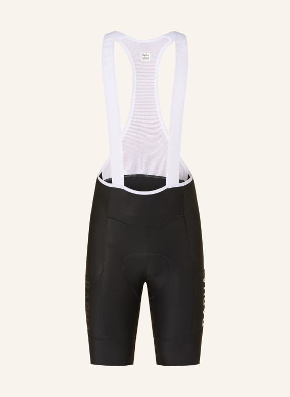 Rapha Radhose PRO TEAM CARGO mit Trägern und gepolstertem Einsatz SCHWARZ / WEISS