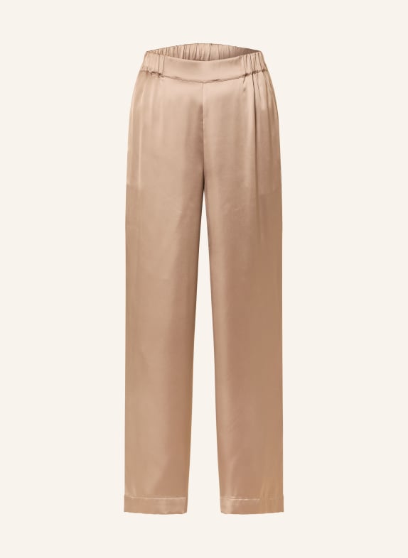 s.Oliver BLACK LABEL Satin pants LIGHT BROWN