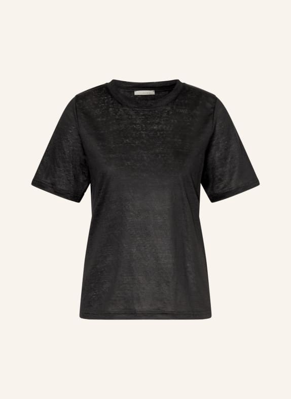 lilienfels T-Shirt aus Leinen SCHWARZ