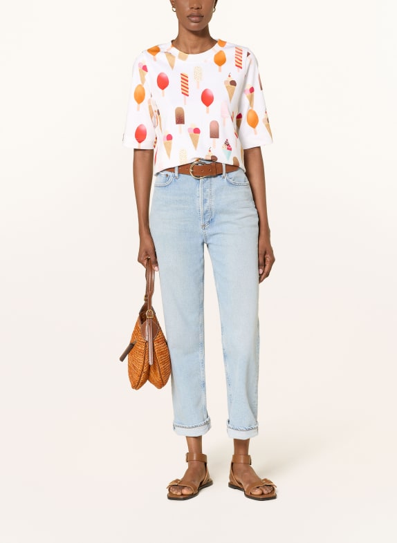 lilienfels T-shirt WIT / ROOD / DONKERORANJE