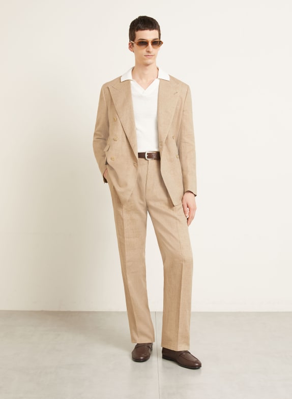 RALPH LAUREN PURPLE LABEL Pantalon de costume coupe classique 001 KHAKI MULTI