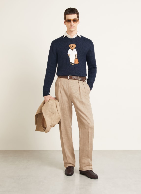 RALPH LAUREN PURPLE LABEL pull BLEU FONCÉ