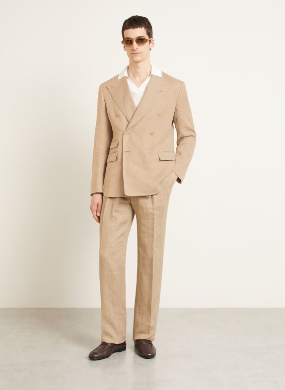 RALPH LAUREN PURPLE LABEL Veste de costume coupe extra slim 001 KHAKI MULTI