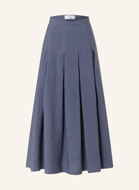 Grasegger Trachtenrock IVY aus Leinen BLAU