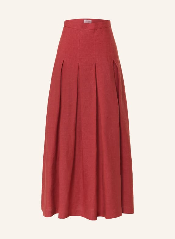 Grasegger Lněná sukně IVY ČERVENÁ