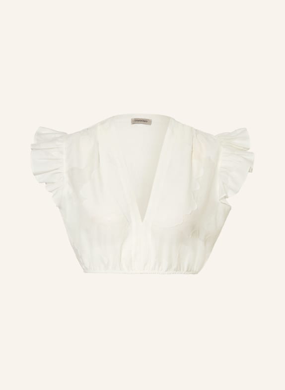 CocoVero Dirndlbluse CAROLINE mit Rüschen CREME