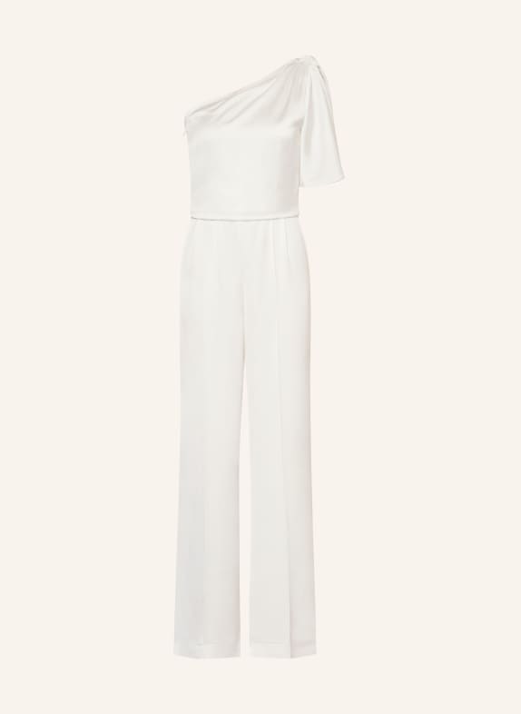 RIANI One-Shoulder-Jumpsuit aus Satin WEISS