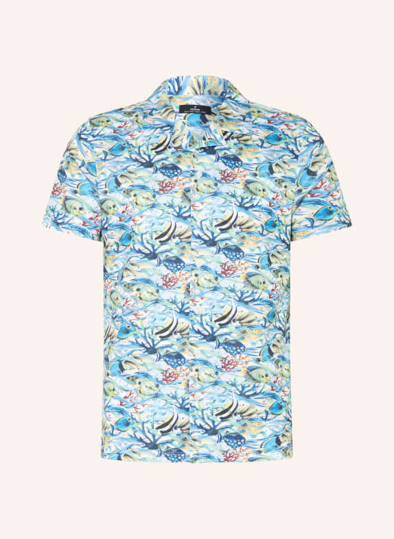 RAGMAN Resorthemd met normale pasvorm van jersey BLAUW / GEEL / GROEN