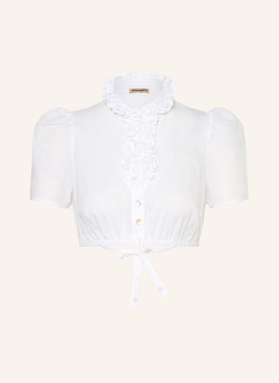Gottseidank Dirndlbluse DAPHNE mit Rüschen WEISS