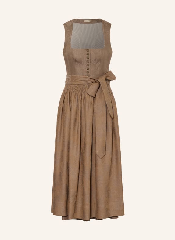 Gottseidank Dirndl MONIKA z lnu SVĚTLE HNĚDÁ