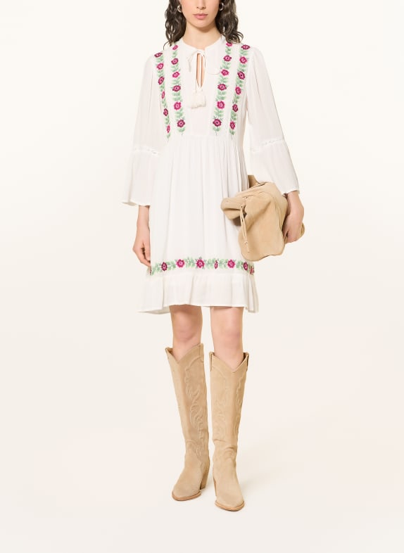 Y.A.S. Kleid mit Spitze WEISS / ROSA / GRÜN